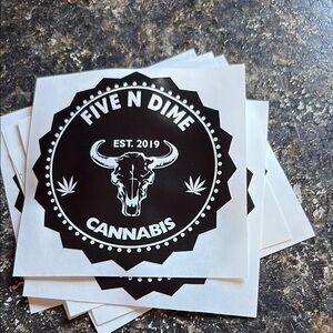 Cannabis Black and White Sticker